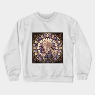 violet evergarden stained glass Crewneck Sweatshirt